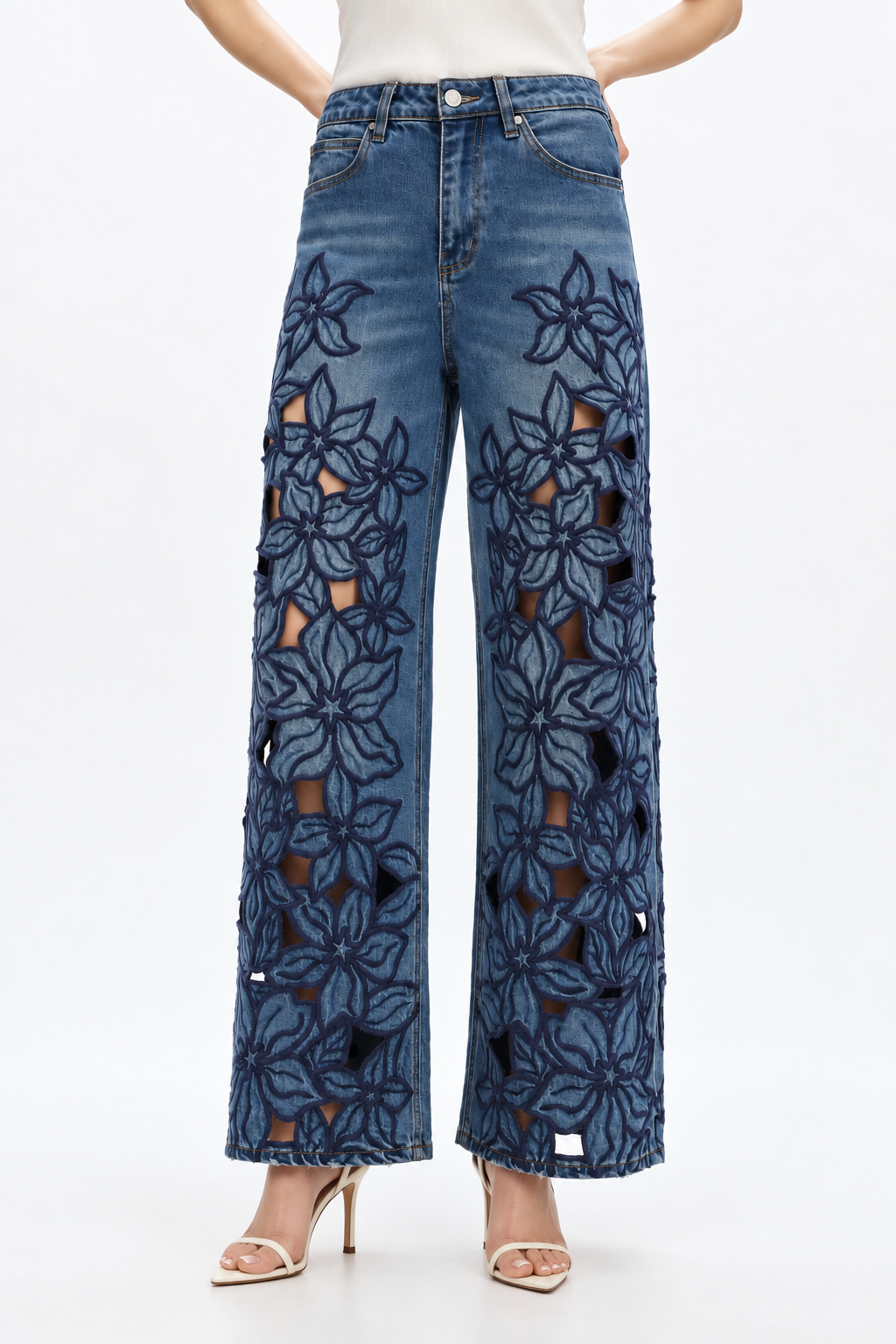 Amelia Floral Cutout jeans