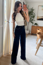 Noelle Studed denim