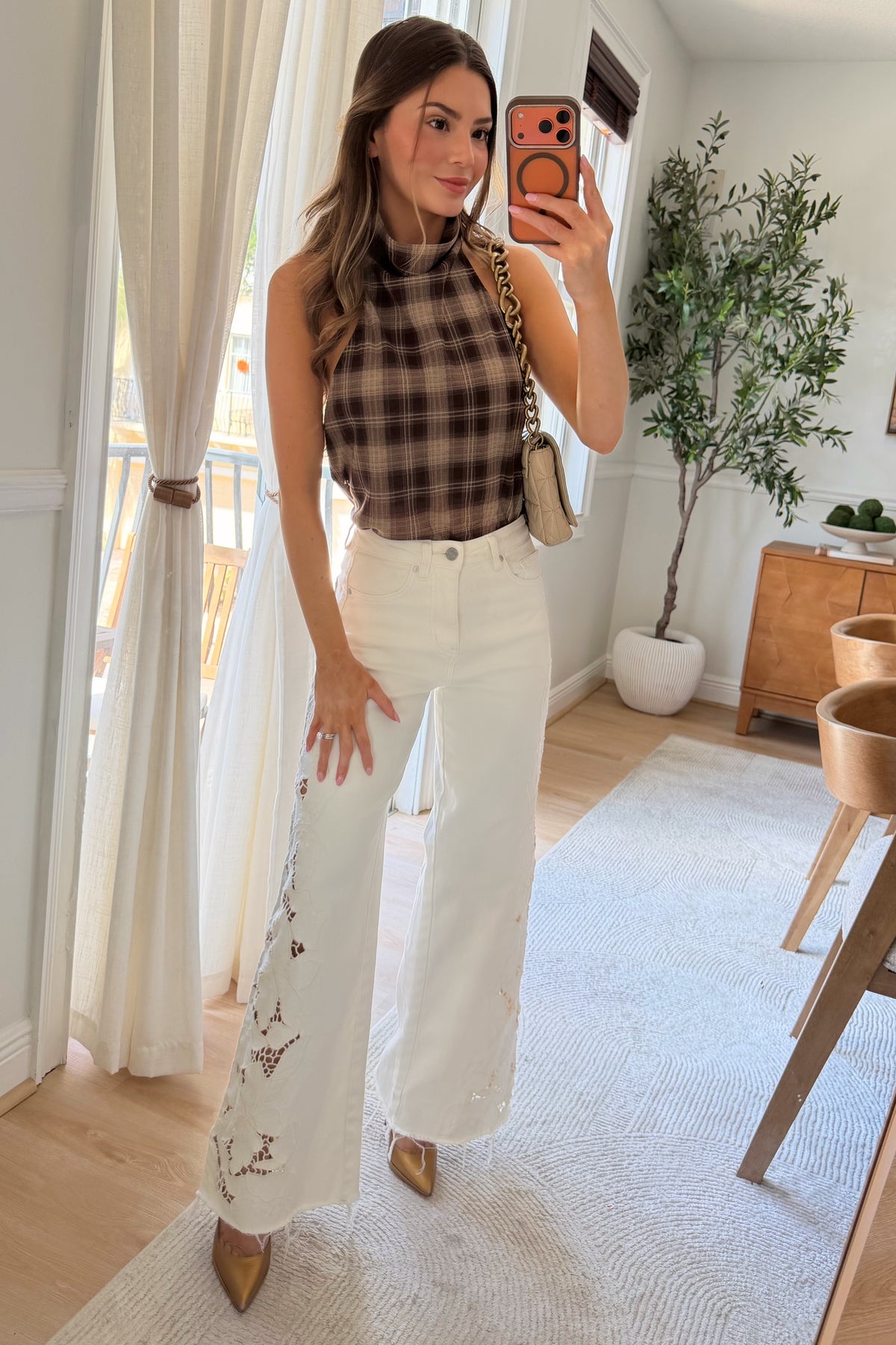 Siena Plaid top