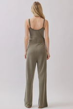 On the Go jumpsuit- Olive green