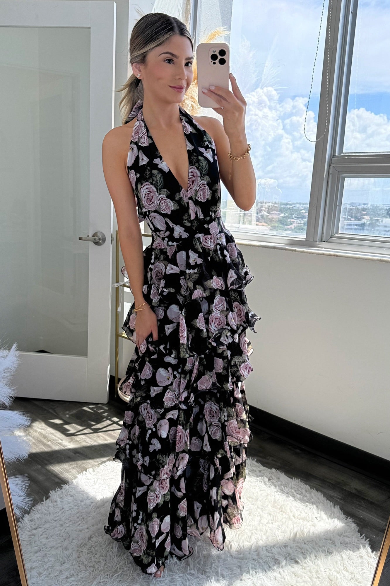 Gwyneth Floral Halter maxi