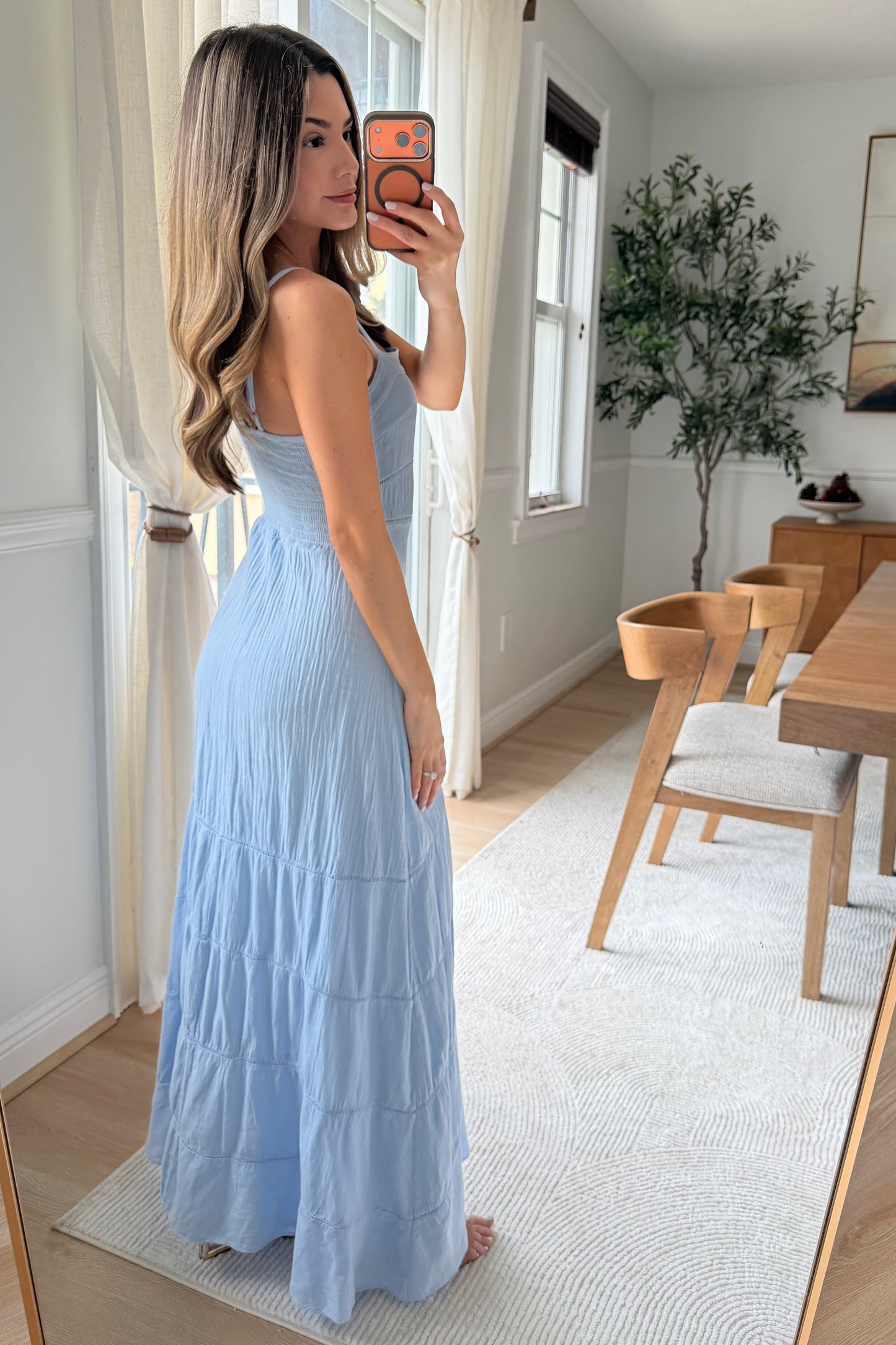 Alexandra Maxi dress - Light blue