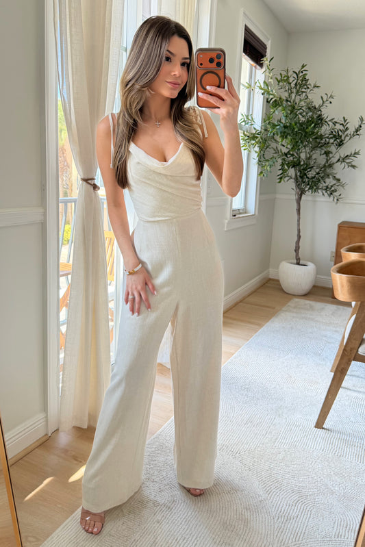Melissa Linen Tie jumpsuit