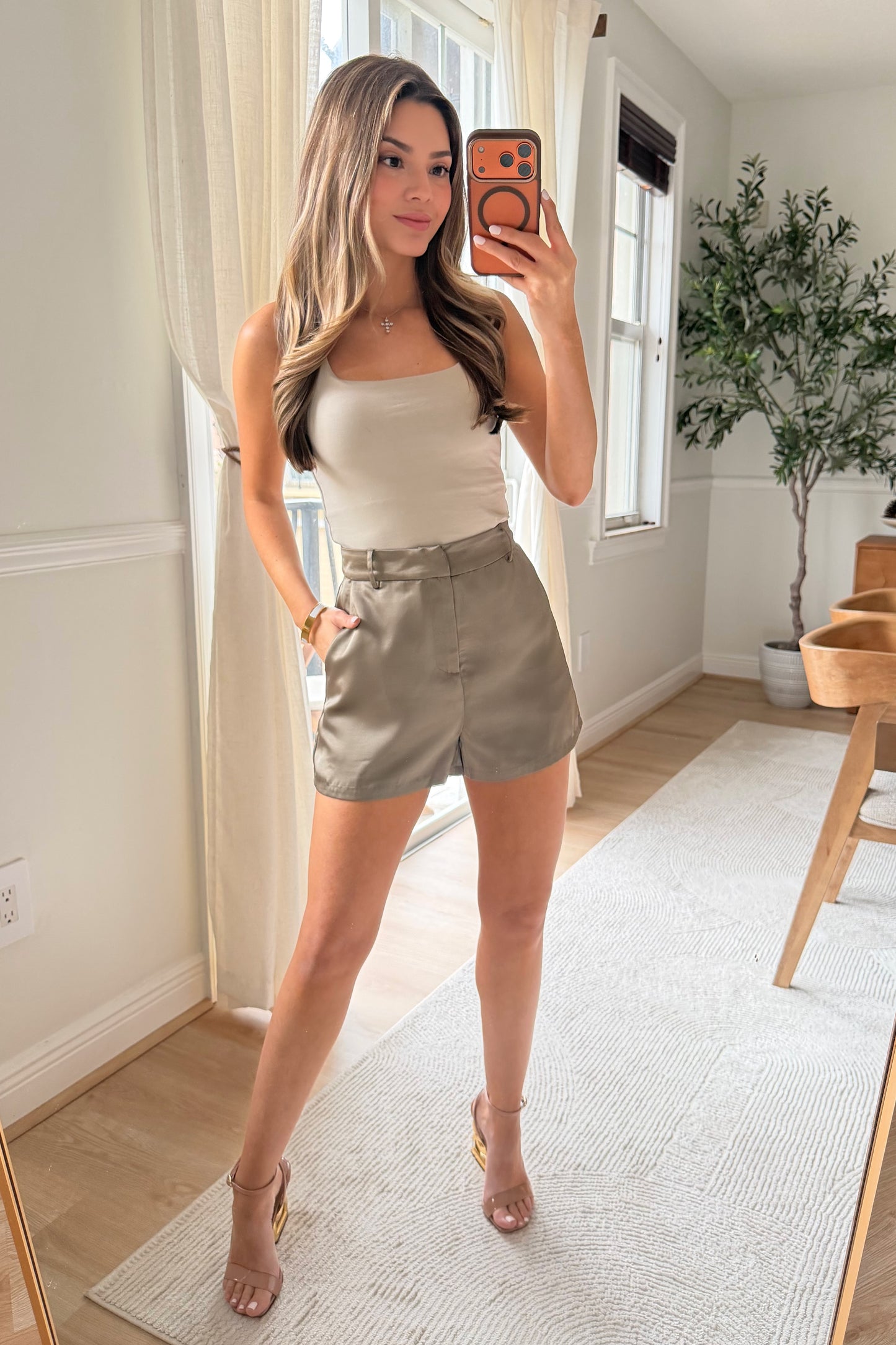 Elizabeth Satin shorts