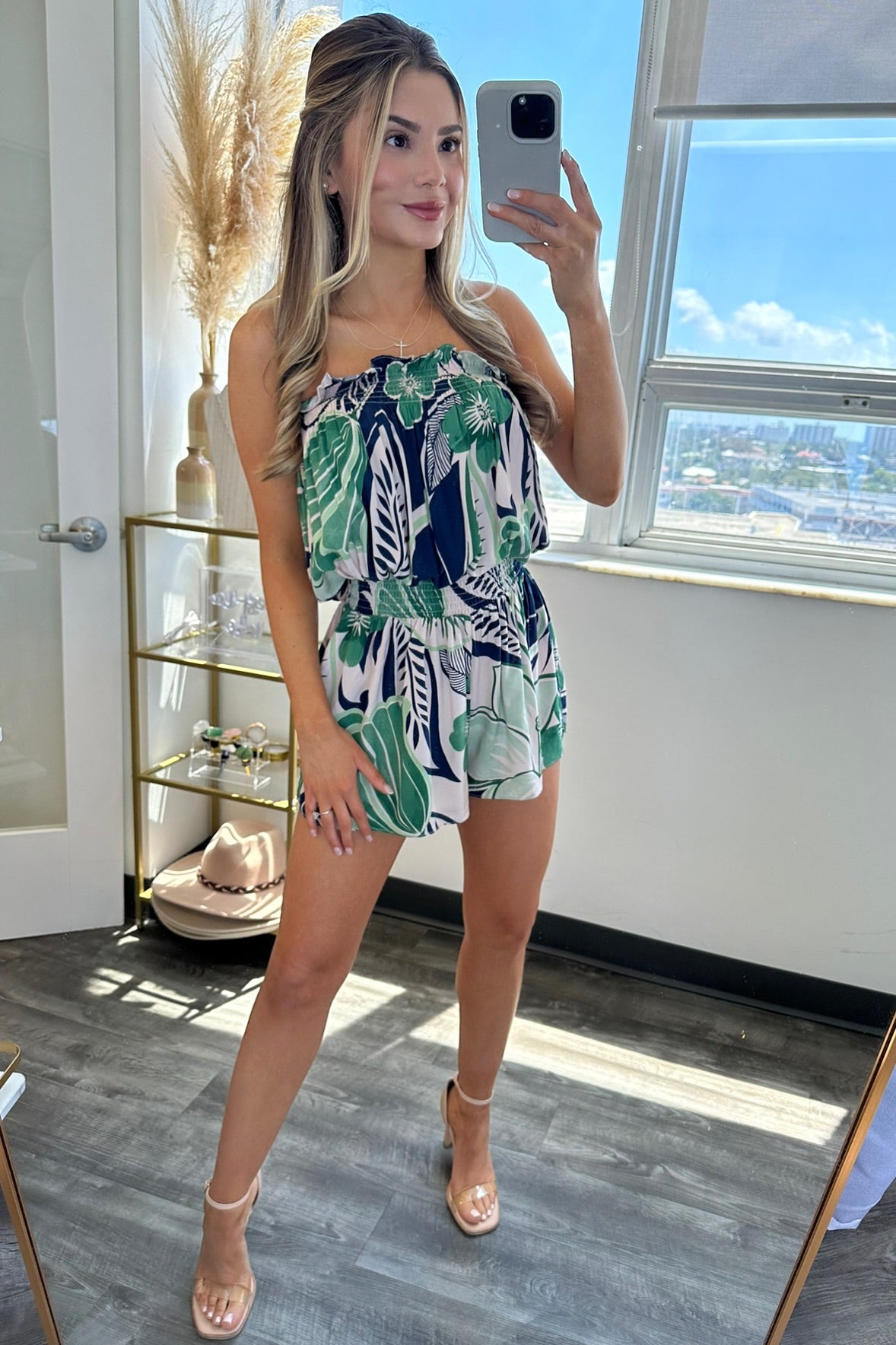 Amelia Strapless romper