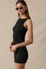 Rita Ruched Black dress
