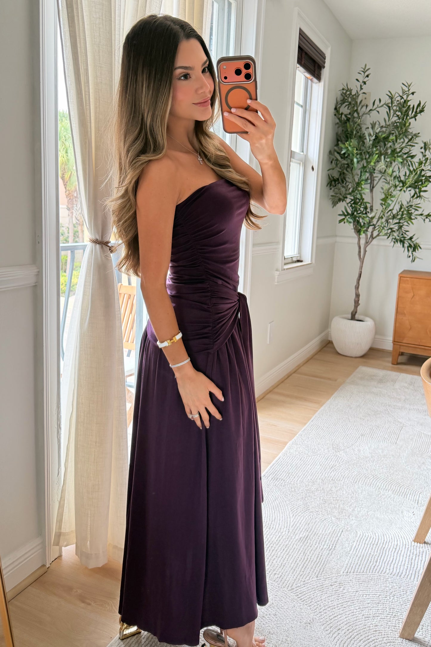 Odette Tie Maxi dress