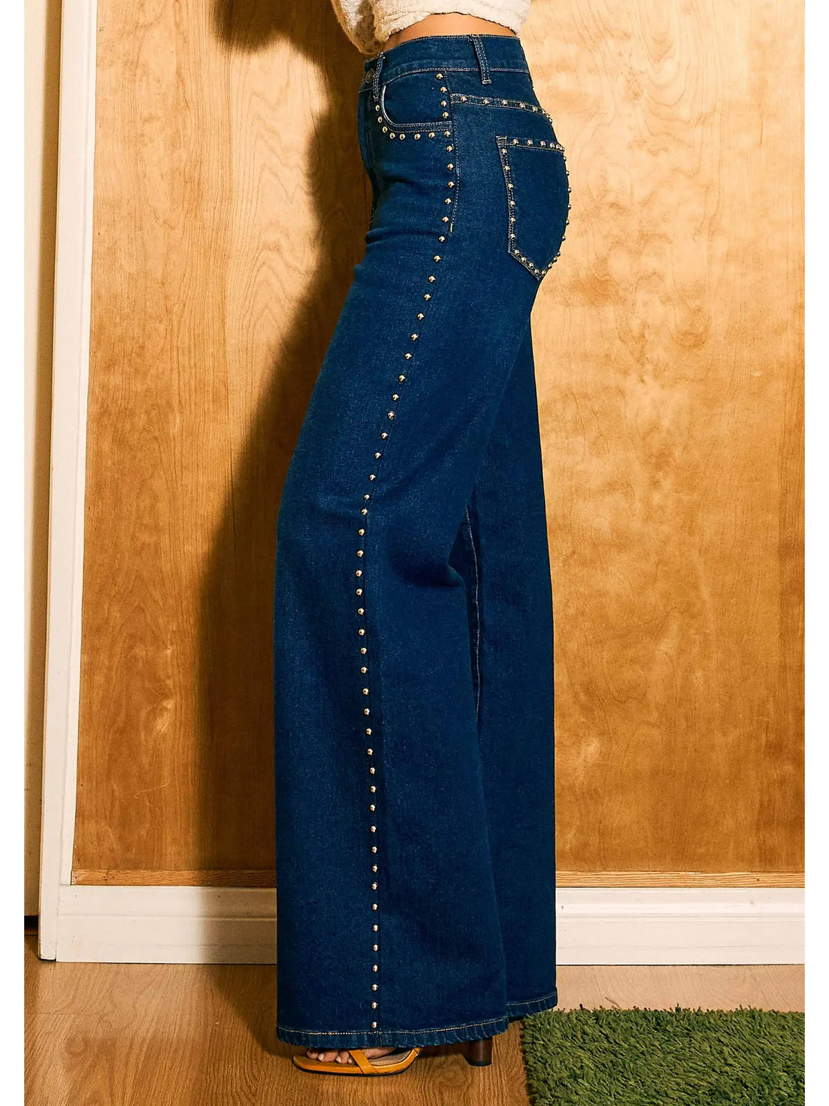 Noelle Studed denim